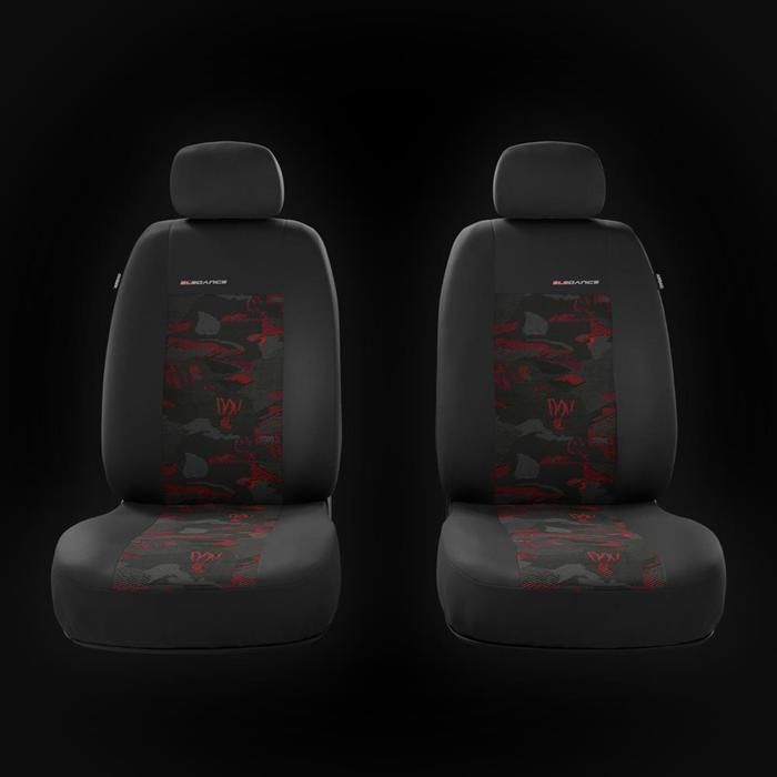 Housses Compatibles Airbags Latéraux Jeu De Housses De Siège Sur Mesure Pour Renault Clio III Estate (2005-2012) - Tissu Polyester, Compatibles Airbag Sièges Auto Couverture Personnalisée