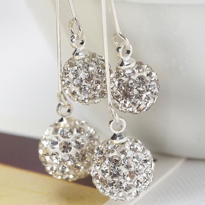 Boucles D'oreilles Fantaisie En Alliage Et Strass – Doré, Clous, Neuves Sans Emballage