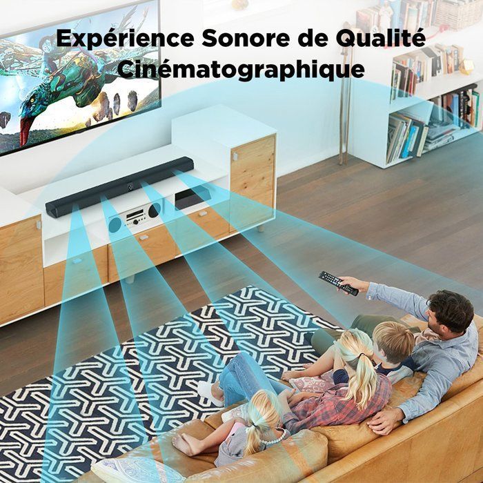 Barre de Son Barre de Son 40w 3D Home Cinéma Haut-Parleur Portable