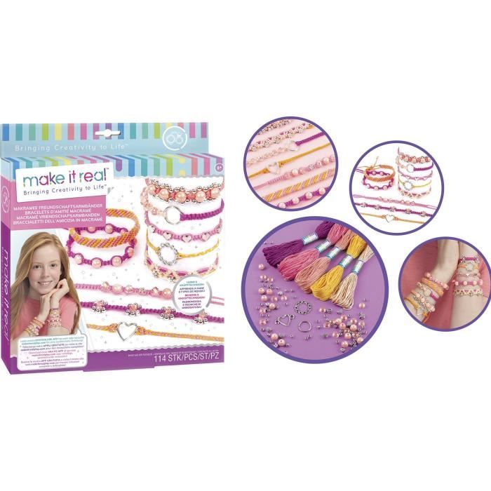 Kit Fabrication Bracelets Paillettes AUAUY - 31 Pièces, DIY Pour Filles 5-12 Ans