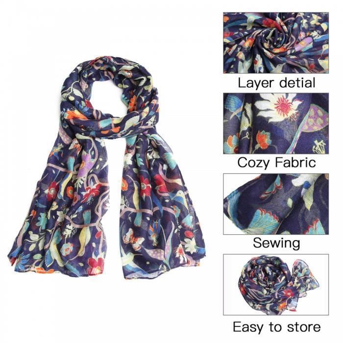 MaaMgic Écharpe Foulard Pashmina Double Face Pour Femme Et Homme - Soyeux Avec Franges, Idéal Mariage Et Soirée