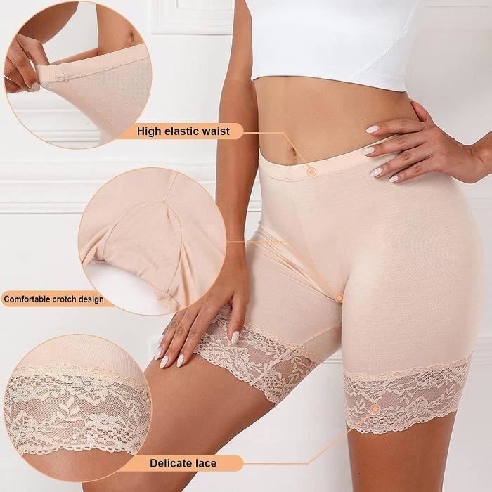 3 Pi ces Shorty Cycliste Femme Panty Anti Frottement Short sous