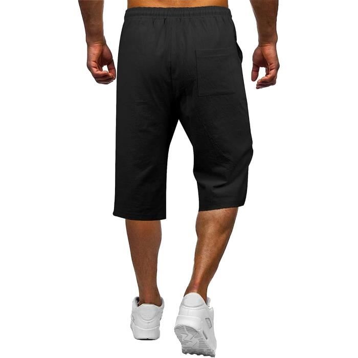 Short Homme Lin Shorts Et Long Pantacourt Court Homme T Coton