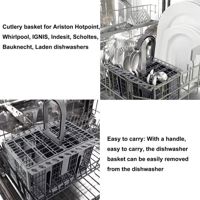 Ariston / Hotpoint / Indesit / Whirlpool Panier de lave-vaisselle pour  couverts Indesit C00257140