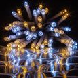 VOLTRONIC® Guirlande lumineuse 10m, chaud froid, 100 LED, câble transparent  - À piles-3