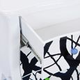 Commode coiffeuse rangement Alisha noir blanc Bois - INTERLINK - Contemporain - 3 tiroirs - 94x43,2x76,8 cm-3