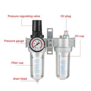 Séparateur Eau/huile AFC2000 Pour Compresseur D'air - Filtre Régulateur Avec Manomètre