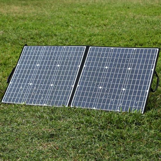 SWAREY Générateur solaire Portable 518Wh avec panneau Solaire Pliable 100W,  Kit d'énergie de Réserve de Voyage,chauffage domestique