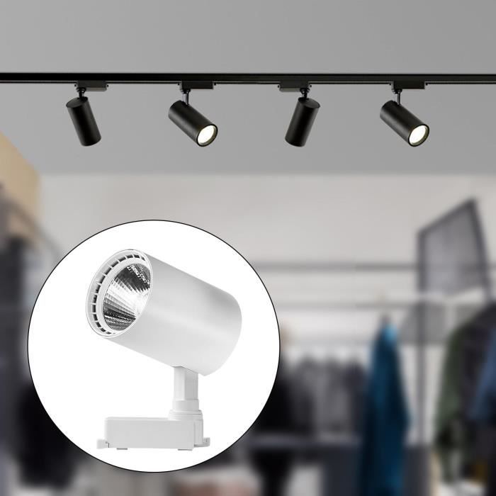 Tête d'éclairage sur rail LED, éclairage sur rail de plafond de cuisine ...