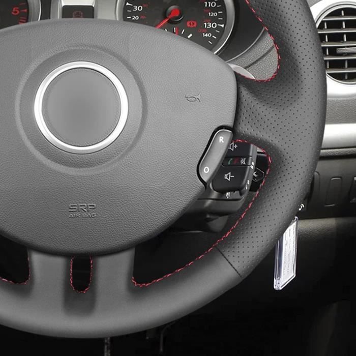 Acheter Housse de volant en cuir microfibre perforé, cousue à la main,  accessoires de voiture, pour Renault Clio 3 2005 – 2013 Clio 3 RS, DIY