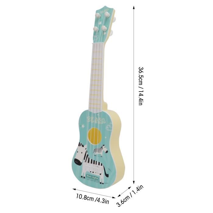Mini Guitare Dinosaure 26 Cm – Ukulélé Enfant 3 Ans+ – Plastique Robuste – Instrument Débutant – Cadeau Garçon Et Fille