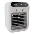 Mini climatiseur portable – Nosheir – Refroidisseur USB 3-en-1 avec brumisateur – Pour bureau, chambre et camping – Blanc