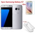 5pcs Samsung Galaxy S7 32GO Argent Samsung Galaxy SM G930 version Européen   avec coque+film-0