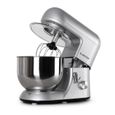 Robot pâtissier - Klarstein - 1200W - Robot cuisine - Bol mélangeur en inox de 5L - Robot multifonction - 6 vitesses - Gris-0