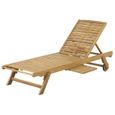 Chaise longue MOLA en bois d'acacia FSC - BEAU RIVAGE® - 195x33x71 cm - Jardin - Chaise longue - Extérieur-0