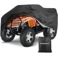 190T ATV Housse Extérieure pour Quad Bache de Protection Camping Car Housse pour Moto Imperméable Coupe-Vent Anti-UV 210*120*115cm-0