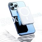 PASSIONOVA Batterie externe INN 5000mAh 11x6.5x1.1cm Blanc pratique Batterie externe magnétique Magsafe Batterie Externe Magnétique sans Fil