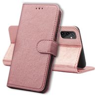Coque pour Samsung Galaxy A25 - Portefeuille Rabat Clapet Aimanté - Rose
