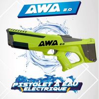 Pistolet à eau électrique AWA 2.0 - Tir à 10 mètres - Capacité 500 ml - Batterie rechargeable - Vert