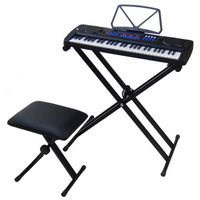Clavier DynaSun MK4500 USB 54 Touches E-Piano Keyboard Fonction Enseignement Intelligent avec Support Stand, Banc Piano