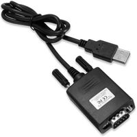 OCIODUAL Câble Adaptateur USB 2.0 vers DB9 9 Pin M-M 0.8m Noir Convertisseur RS232 pour Modem Routeur Imprimantes Modem Serveur