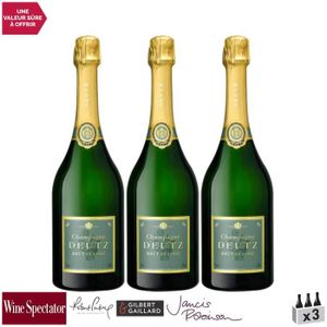 CHAMPAGNE Champagne Classic Blanc - Lot de 3x75cl - Champagne William Deutz - 16.5-20 Jancis Robinson - Cépages Chardonnay, Pinot Noir, Pinot