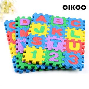 TAPIS ÉVEIL - AIRE BÉBÉ Tapis de Puzzle en mousse pour enfants, 36 pièces, 60MM X 60MM, jouet d'apprentissage des langues