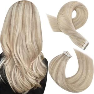 PERRUQUE - POSTICHE Extension Cheveux Naturel Adhesif Blonde Bande Ext