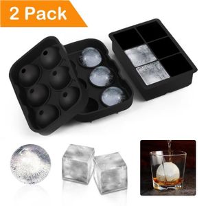 2x Bac à Glaçons Boule en Silicone Moule à Glace Ronde 4x4.5cm Cocktail Whisky