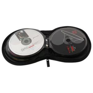 Sac de rangement pour disque CD DVD VCD, 40 capacité, support carré avec  fermeture éclair pour maison voiture, étui rigide, boîte de rangement -  AliExpress