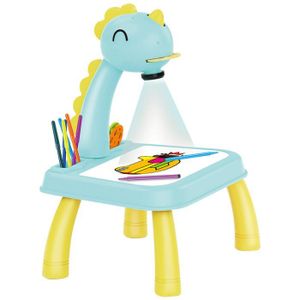 TABLE A DESSIN Table de projecteur de dessin pour enfants, Bureau de projecteur Intelligent avec lumière et Musique, cadeaux pour enfants, Bleu