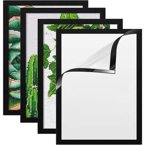 Lot De 12 Cadres Photo Magnétiques 13x18 Blancs - Dos Autocollant, PVC Transparent - Pour Frigo, Vitre, Métal