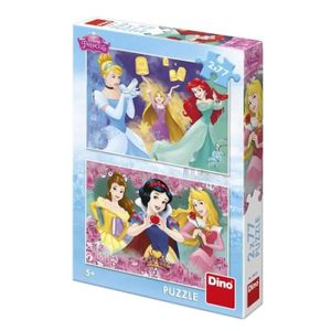 PUZZLE 2 Puzzles de 77 Pièces Princesses de Disney