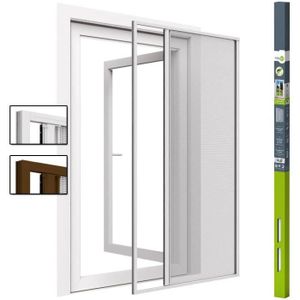 moustiquaire pour porte enroulable 125 x 220 cm en blanc cdiscount
