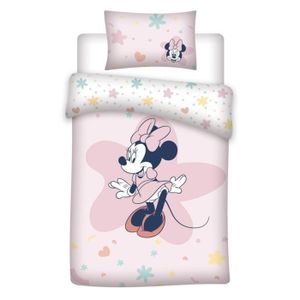Housse de couette + taie Disney Minnie Mouse Deauville 100% coton