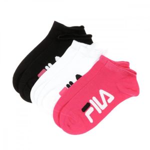 CHAUSSETTES x3 Socquettes Noir/Blanc/Rose Fille Fila Calza Invisible