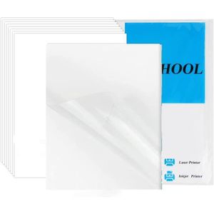 PAPIER IMPRIMANTE Papier Vinyle Autocollant Imprimable Semi-Transpar