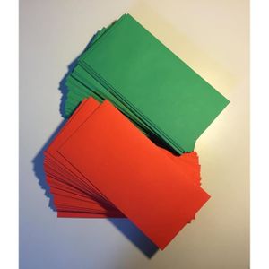 ENVELOPPE 100 Enveloppes, rouge et vert, 220 x 110 mm, avec 