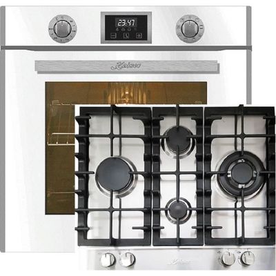 Four à Gaz Encastrable Kaiser Empire 60 Cm - 67 L - Autonettoyage Catalytique - Tournebroche - Design Rétro - Classe A