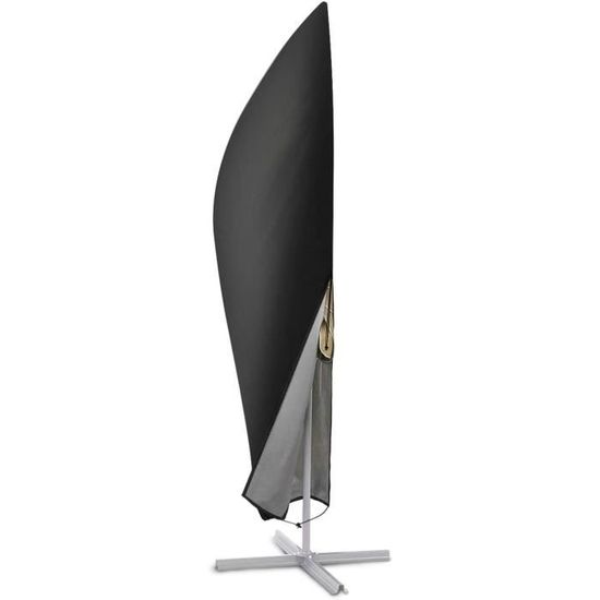Housse De Protection Pour Parasol Déporté 2 à 4 M - Imperméable, Anti-UV, Avec Cordon De Serrage - Noir