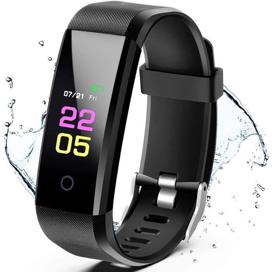 Bracelet D'Activité Étanche - Podomètre, Moniteur De Sommeil, Alarme Vibrante, Autonomie Longue, Pour Homme Et Femme