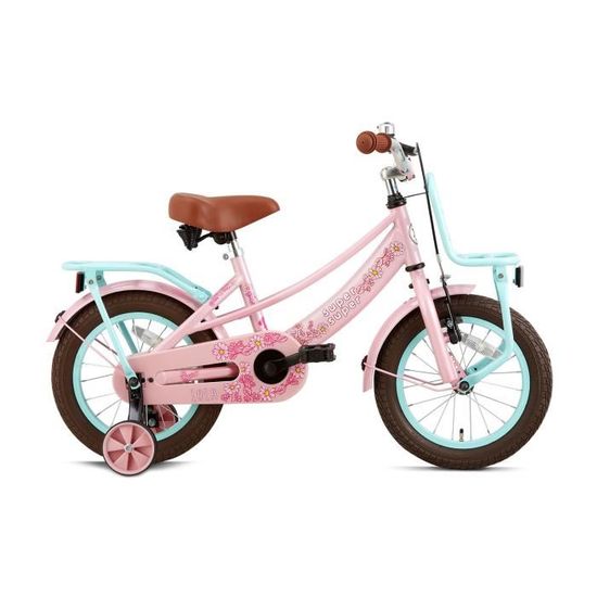 Vélo Enfant Lola – 16 Pouces Vert – Fille 3 Ans+ – Roues Stabilisatrices Et Panier