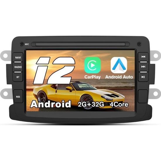 AWESAFE Autoradio Android 12 pour Renault Dacia Duster Sandero Captur Lodgy Symbol Logan 7"Écran avec GPS Carplay Android Auto WiFi
