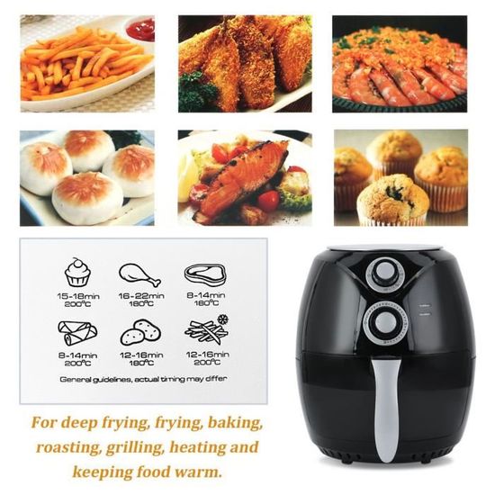 Air Fryer-Friteuse sans huile 2.8L 1400W Grande capacité machine de cuisine aliments sains Eu Plug