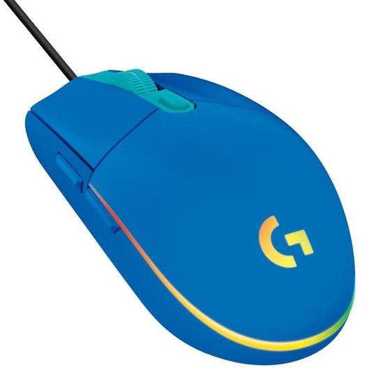 Souris gamer - Filaire - LOGITECH G - G203 - LIGHTSYNC - RGB - USB - Bleu