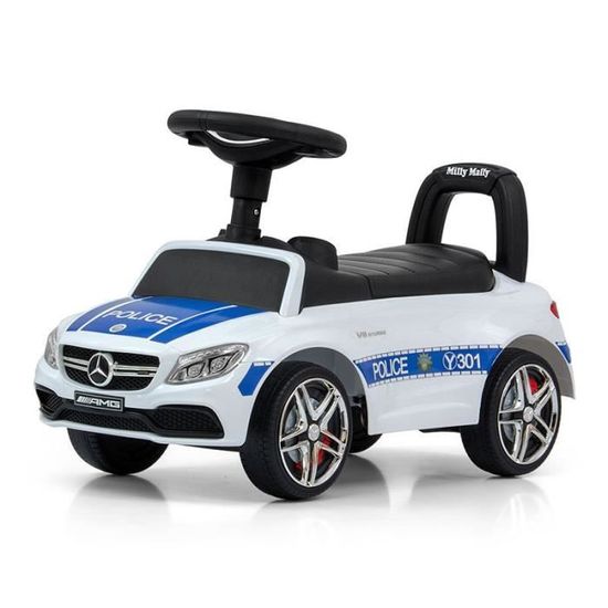 Porteur pour bébé Milly Mally Mercedes AMG C63 Coupe S Police - Blanc - Mixte - 18 mois et plus