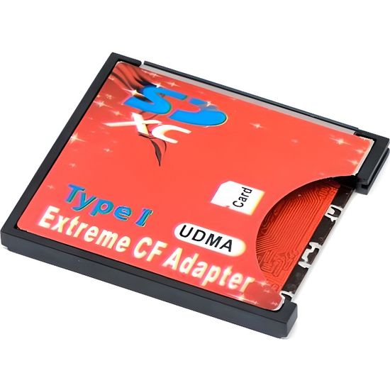 Adaptateur SD Vers Compact Flash (CF) - Compatible SD/SDHC/SDXC/SD 3.0 - Pour Appareil Photo Canon, Nikon, Ordinateur
