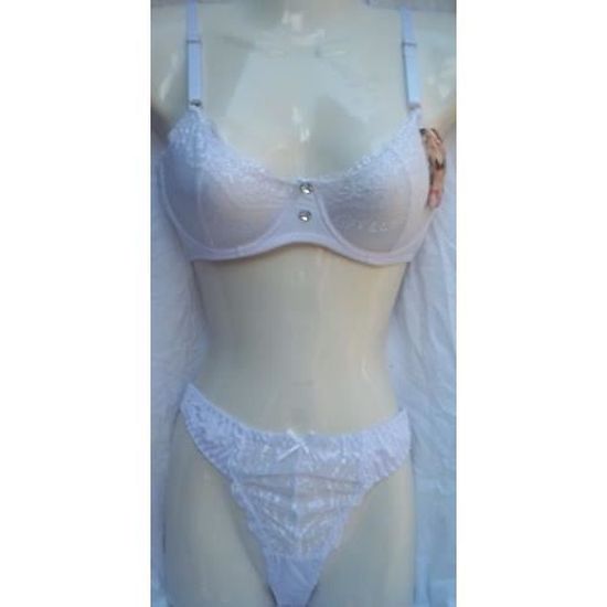Soutien-gorge Blanc Balconnet - Taille 90C - Bonnet C - Occasion Très Bon état
