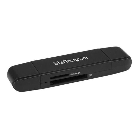 Lecteur de carte SD microSD STARTECH - USB 3.0 5 Gb/s - USB C USB A - Noir