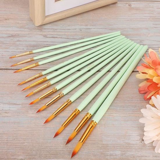 Lot De 9 Pinceaux Pour Peinture à L'huile MASTERS - Poils Naturels, Neuf Dans Sa Boîte